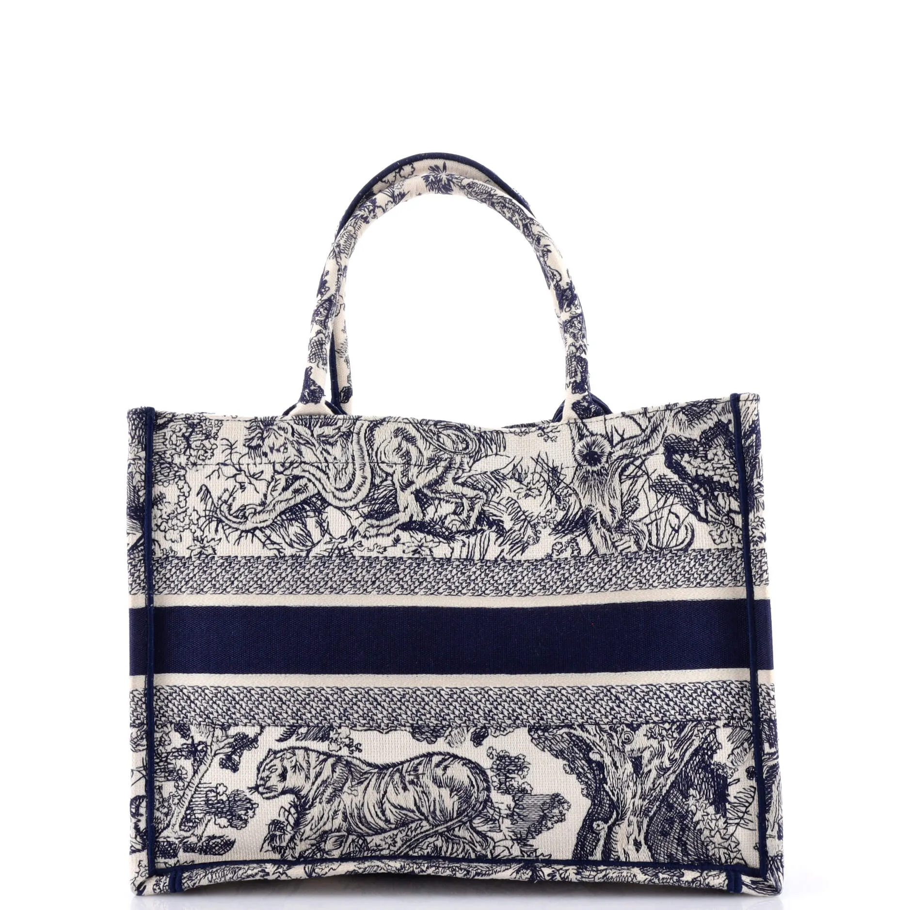 Book Tote Embroidered Canvas Medium
