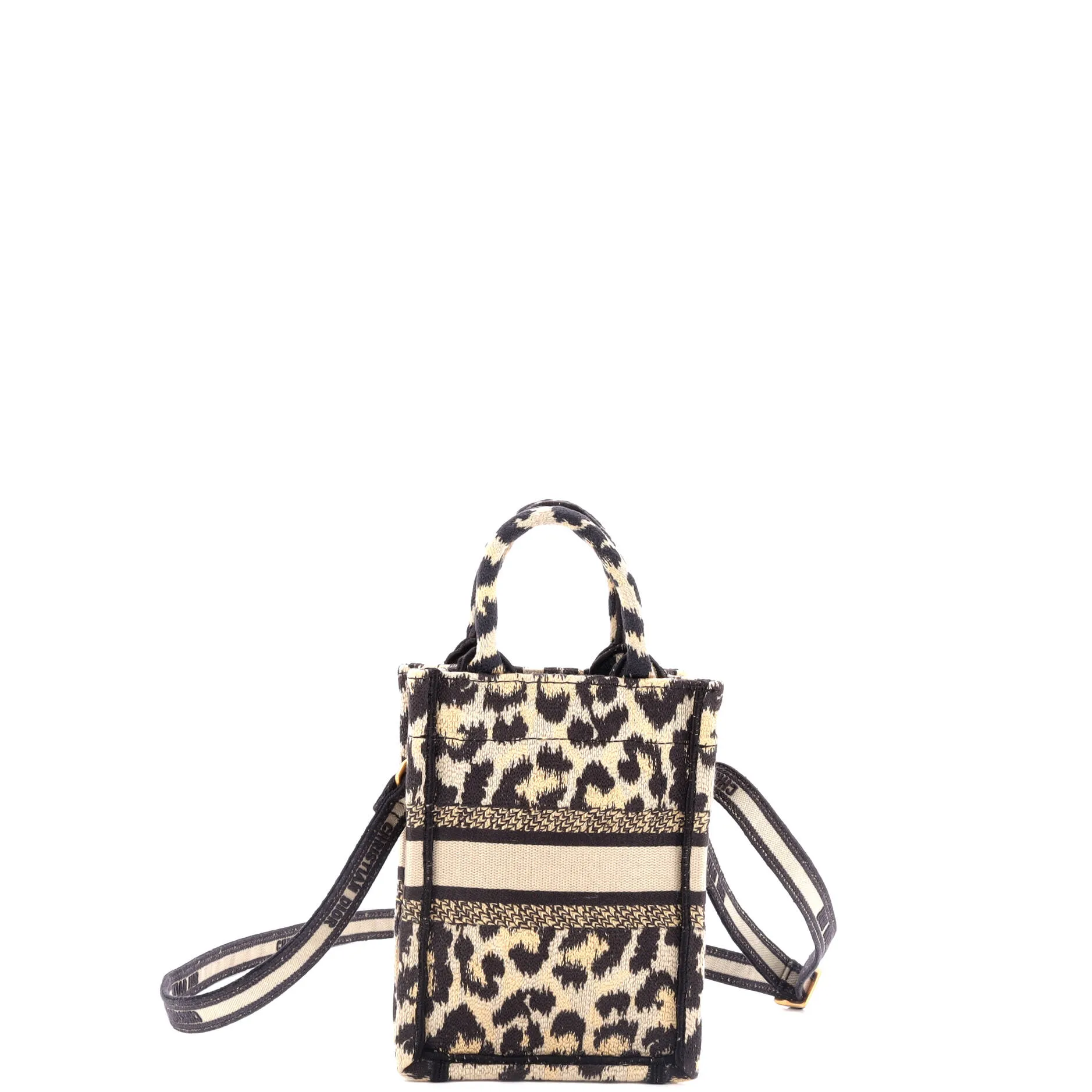 Book Tote Phone Bag Embroidered Canvas Mini
