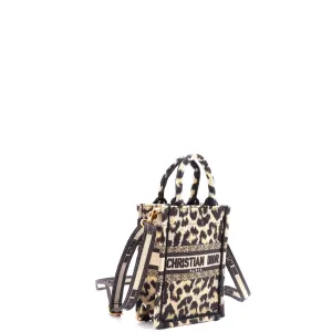 Book Tote Phone Bag Embroidered Canvas Mini