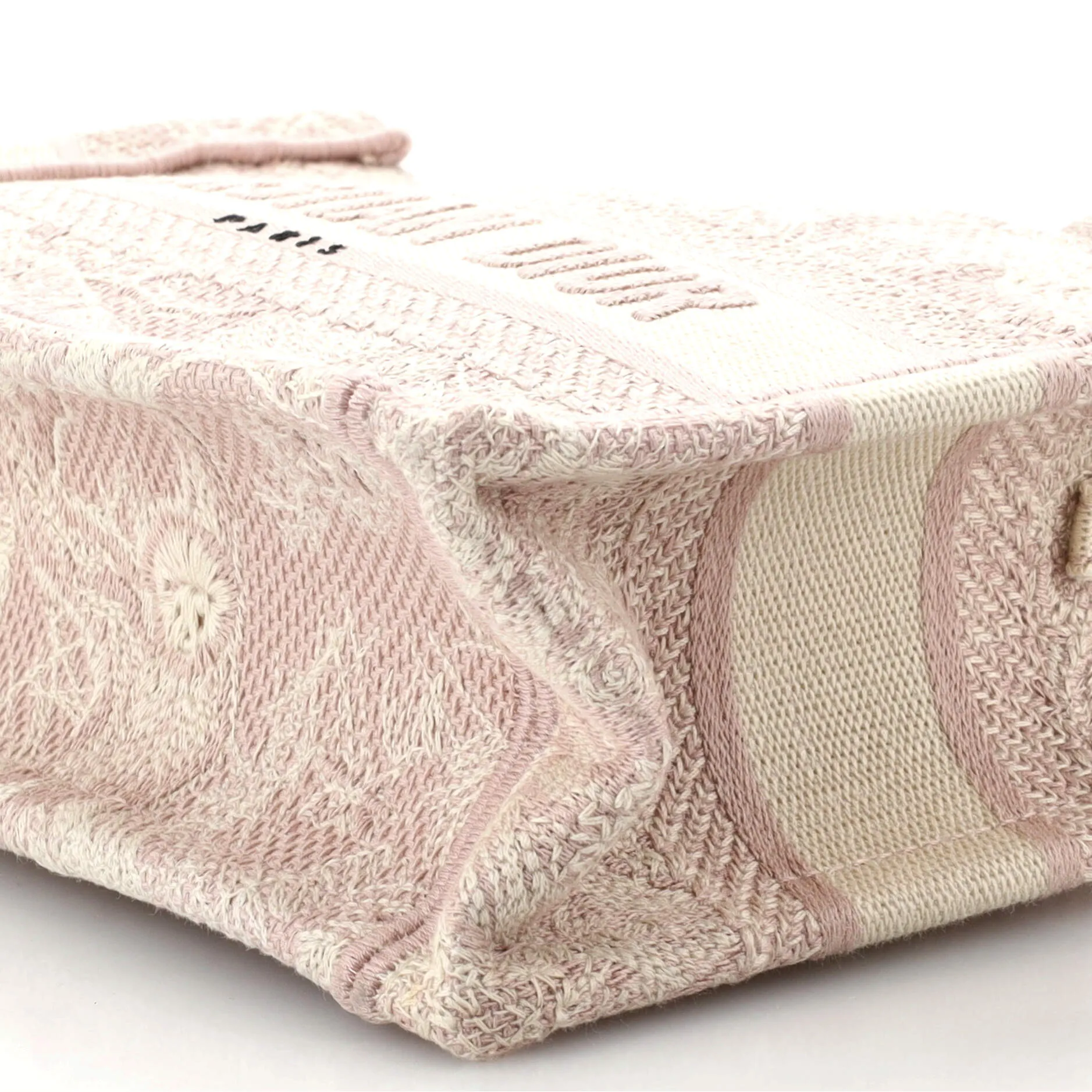 Book Tote with Strap Embroidered Canvas Mini