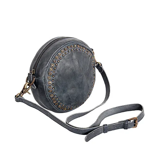 Bordeaux Distressed Rivet Canteen Bag