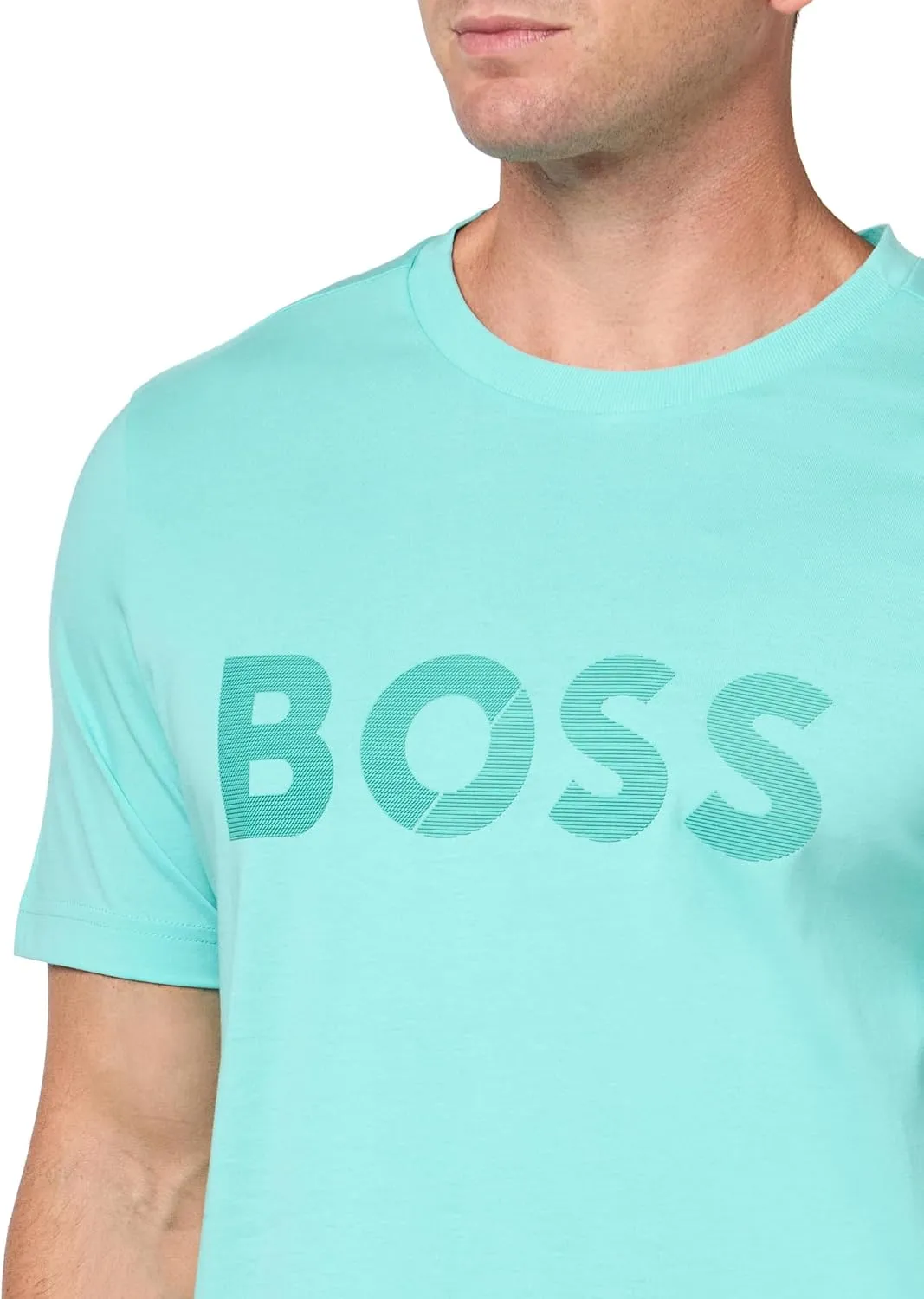 BOSS Men's Shade Embossed Logo Cotton T-Shirt