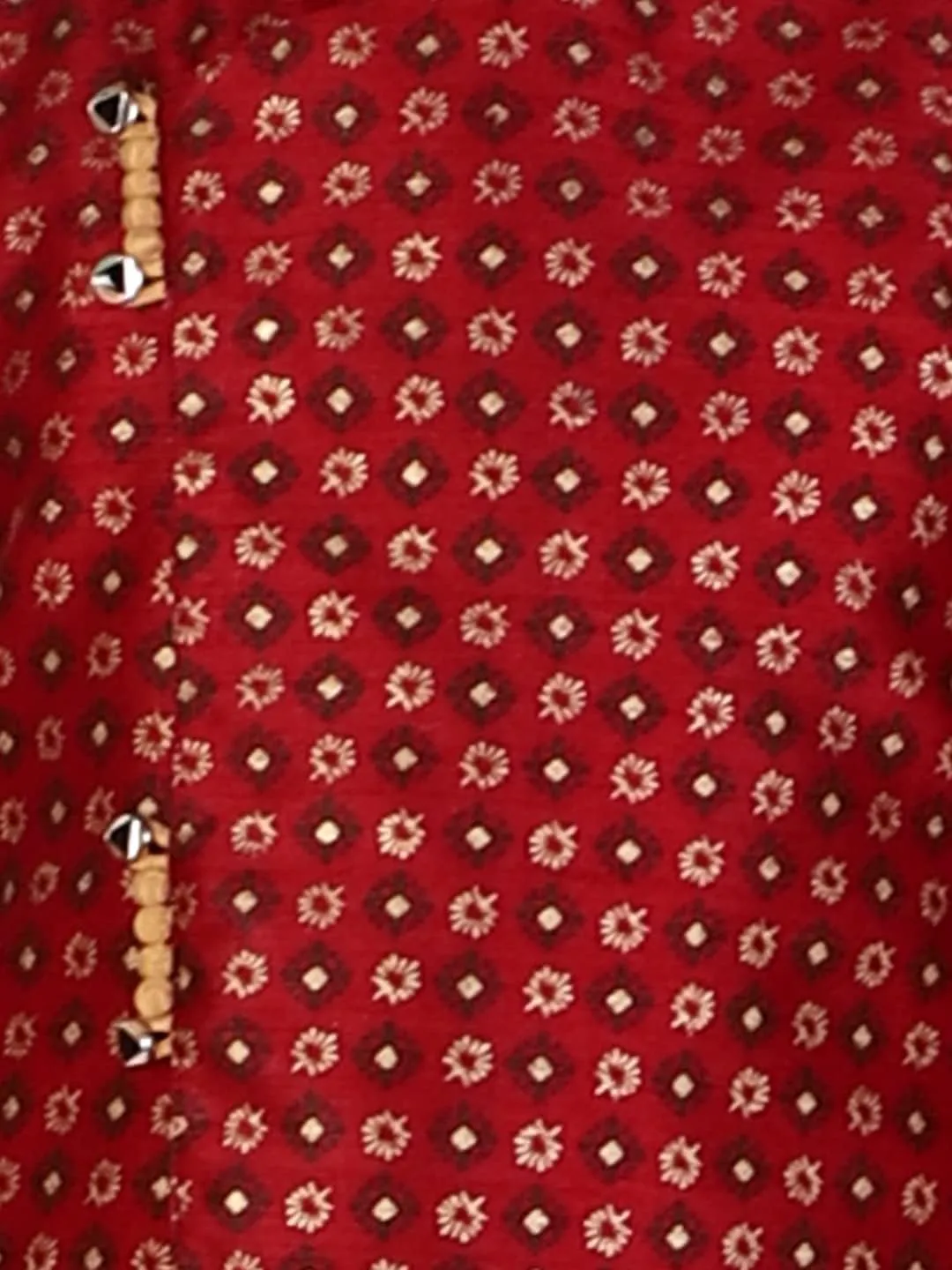 Boy's Silk Embellished Style Kurta Set (S-159)