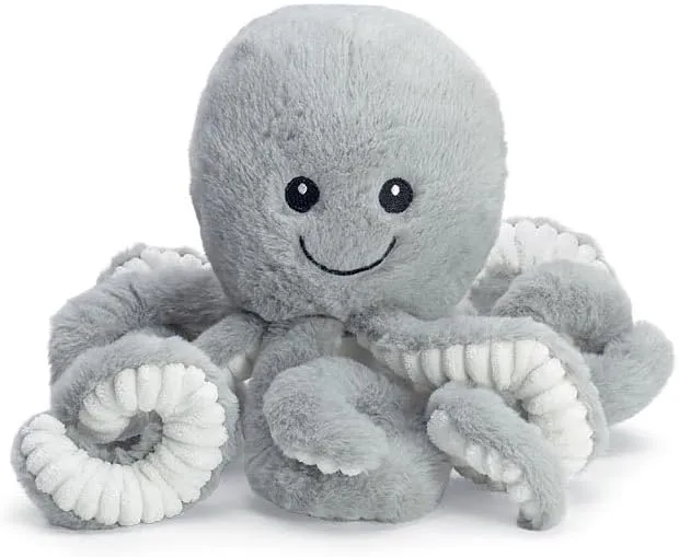 burton BURTON Plush Small Gray Octopus, 11-Inch