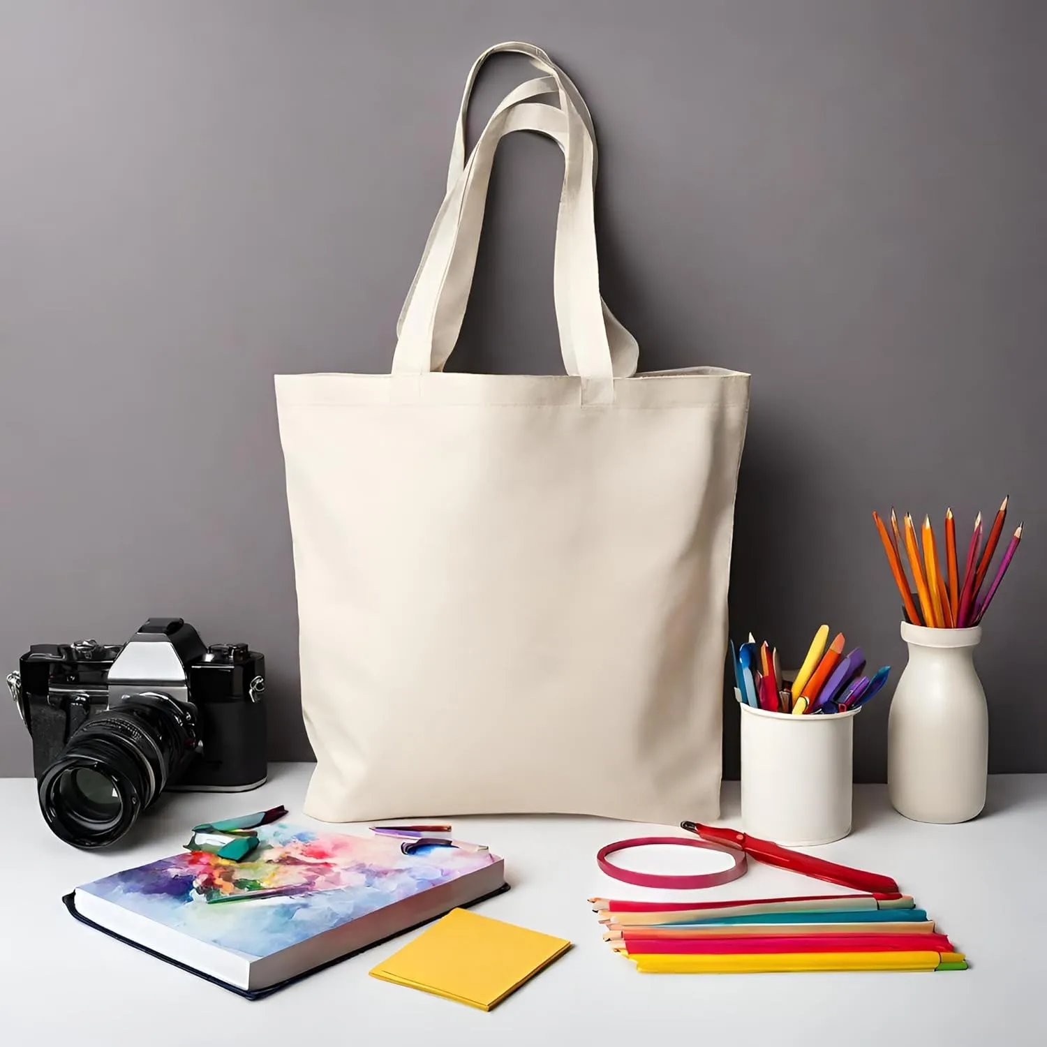 Canvas Tote Bags Bulk Cloth Gift Bags Reusable Grocery Bags DIY Shopping Cloth Bags Blank