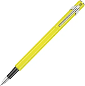 Caran d'Ache EF Fountain Pen, Extra Fine Point, 849 0842-470, Fluorescent Yellow, Dual Use, Genuine Imported