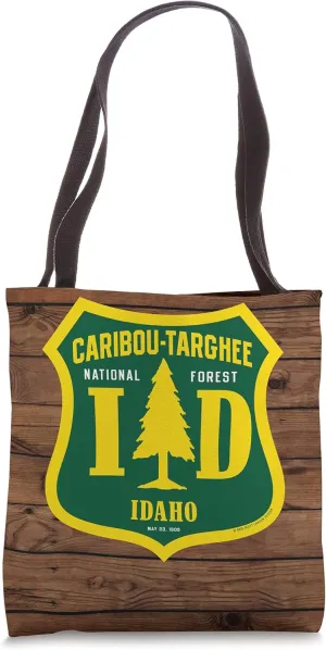 Caribou Targhee National Forest Idaho Shield Retro CLEAN Tote Bag