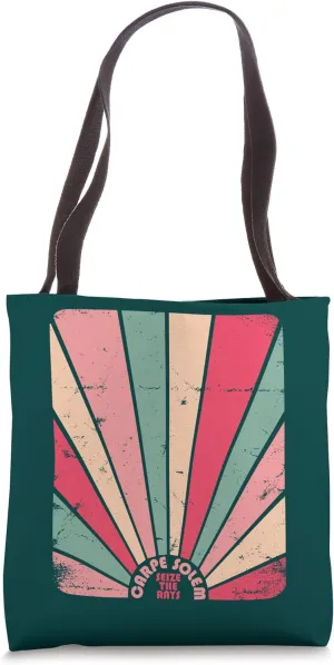 Carpe Solem "Seize The Rays" Sun Worshipper Beach Fan Summer Tote Bag