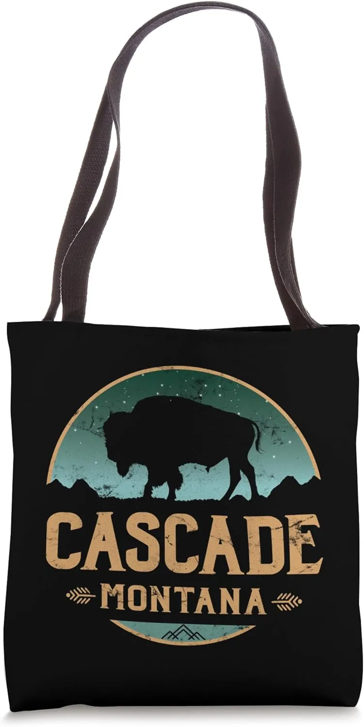 Cascade Montana MT Buffalo Bison Tote Bag