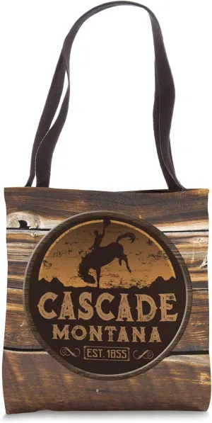Cascade Montana MT Wild West Rodeo Cowboy Tote Bag