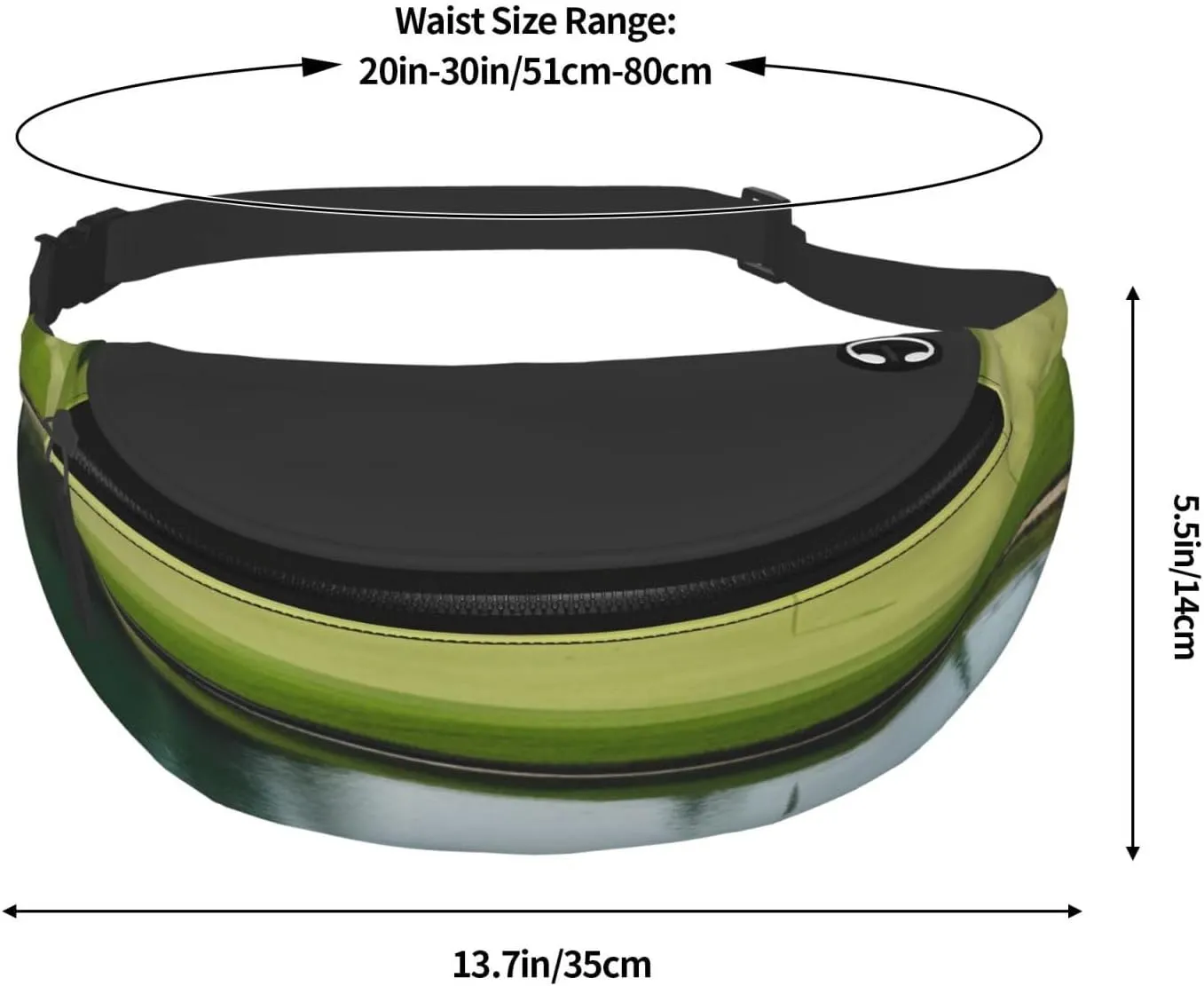 Casual Golf Course Lawn Printed Fanny Pack,Crossbody Fanny packs for women Men Waist Bag for Running Travel