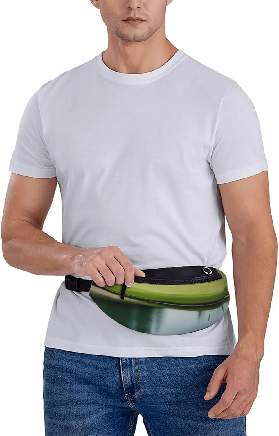 Casual Golf Course Lawn Printed Fanny Pack,Crossbody Fanny packs for women Men Waist Bag for Running Travel