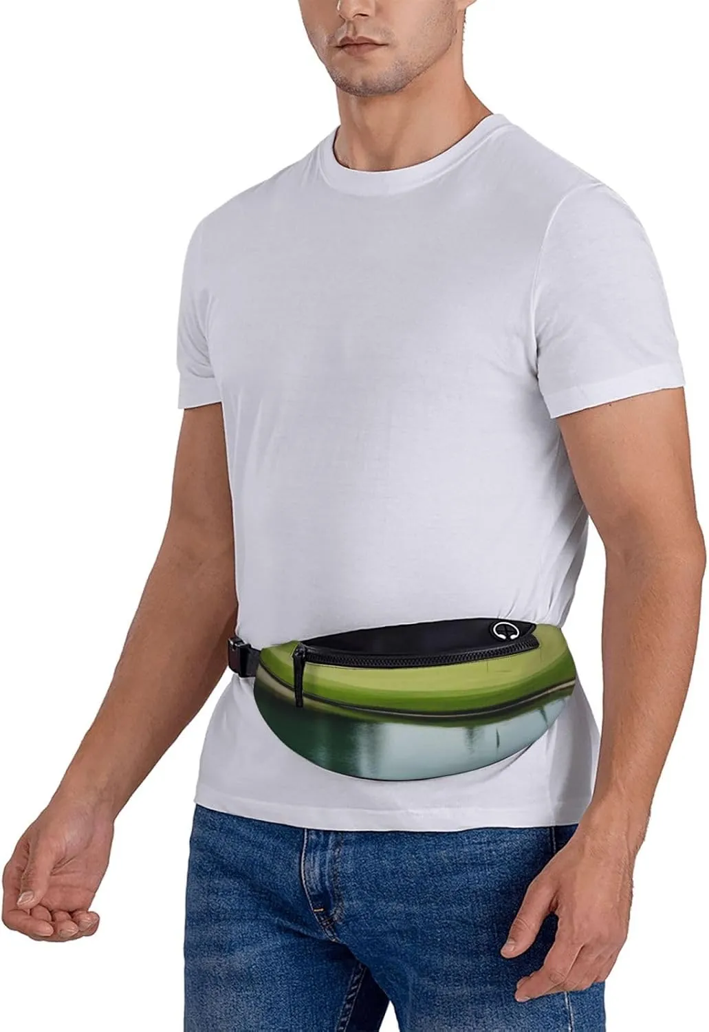 Casual Golf Course Lawn Printed Fanny Pack,Crossbody Fanny packs for women Men Waist Bag for Running Travel