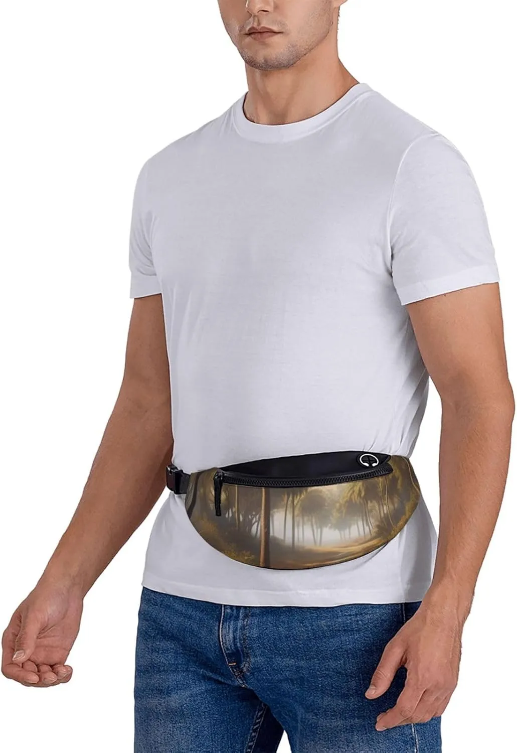 Casual Mystical Mirage Printed Fanny Pack,Crossbody Fanny packs for women Men Waist Bag for Running Travel