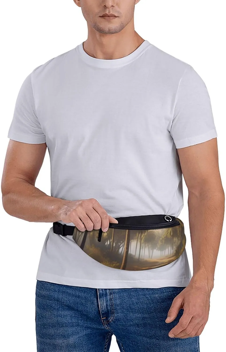 Casual Mystical Mirage Printed Fanny Pack,Crossbody Fanny packs for women Men Waist Bag for Running Travel
