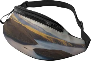 Casual Sapphire Skies Printed Fanny Pack,Crossbody Fanny packs for women Men Waist Bag for Running Travel