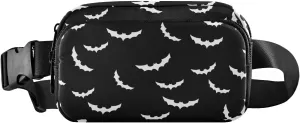 CBBYY Bats Halloween Goth Fanny Pack for Women Men,Crossbody Waist Bag Pack Adjustable Casual Waist Belt Bag for Travel Running Workout Cycling