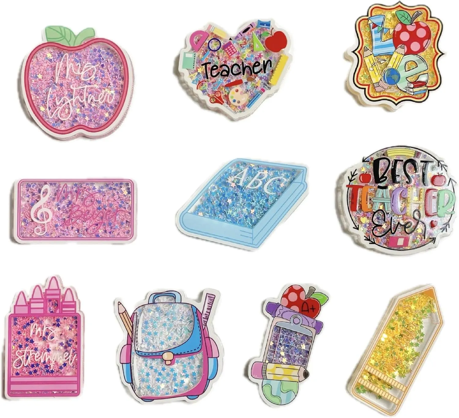 Charms Compatible with Bogg Bag, Teacher Accessories for Bogg Bag,Charms Compatible with Simply Southern Totes