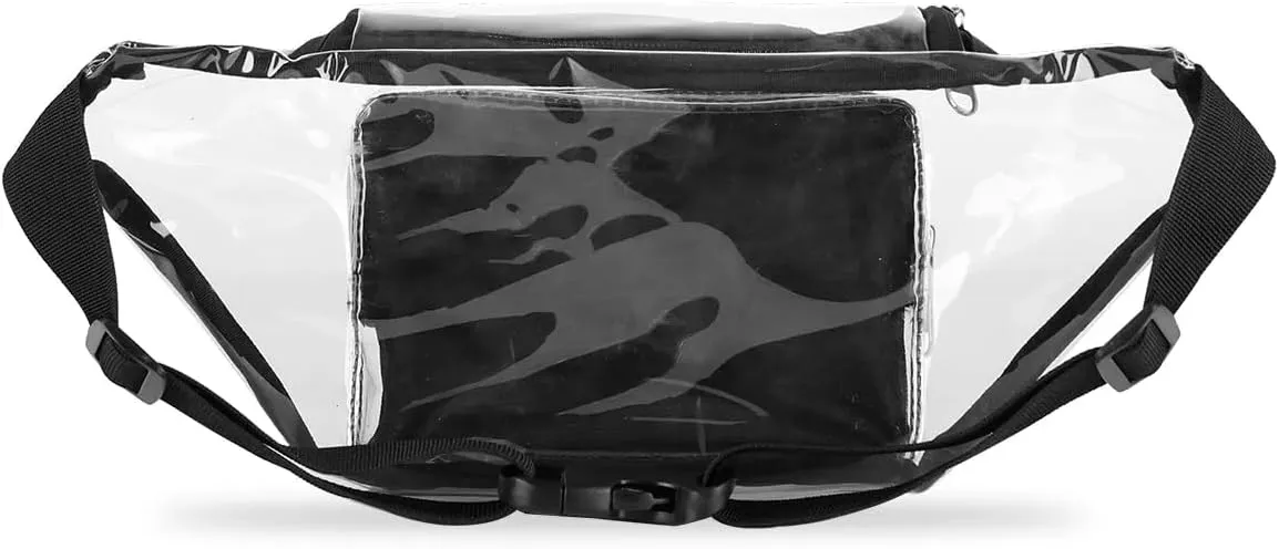 Cherry Minimalism Clear Fanny Pack Stadium Approved Clear Crossbody Belt Bag for Women Men Transparent Waist Bag with Adjustable Strap for Concerts Sports Events Travel