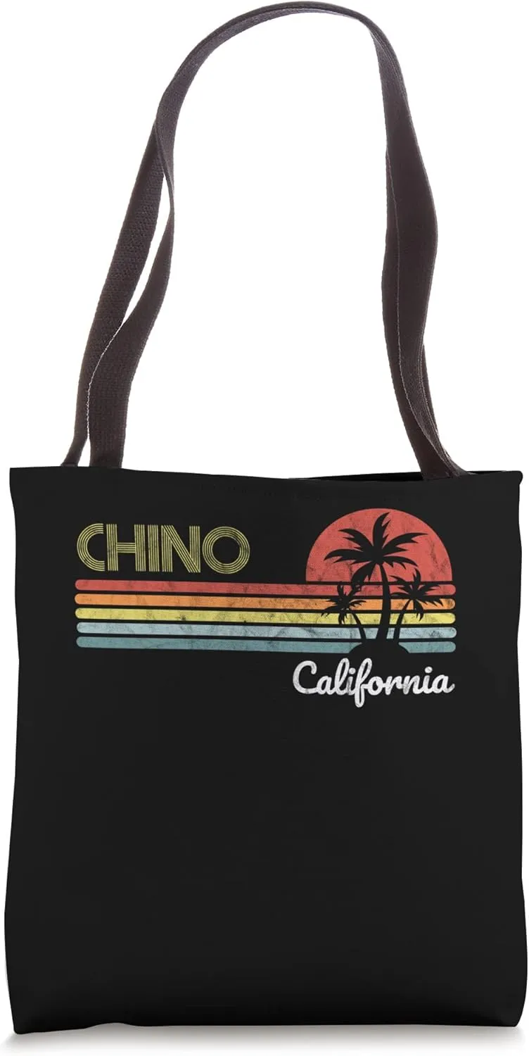 Chino, CA California visitor native tourist 70s 80s style Tote Bag