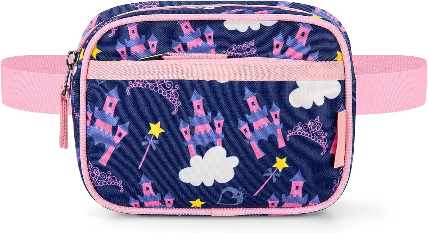 Choco Mocha Toddler Fanny Pack for Girls Kids Fanny Pack 2-4 Years Old Toddler Belt Bag Little Girls Waist Pack, Castle Blue