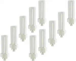 Circle - (10 Pack PLT-42W 4 Pin GX24Q-4-42 Watt Triple Tube, Compact Fluorescent Light Bulb (2700K - Warm White)