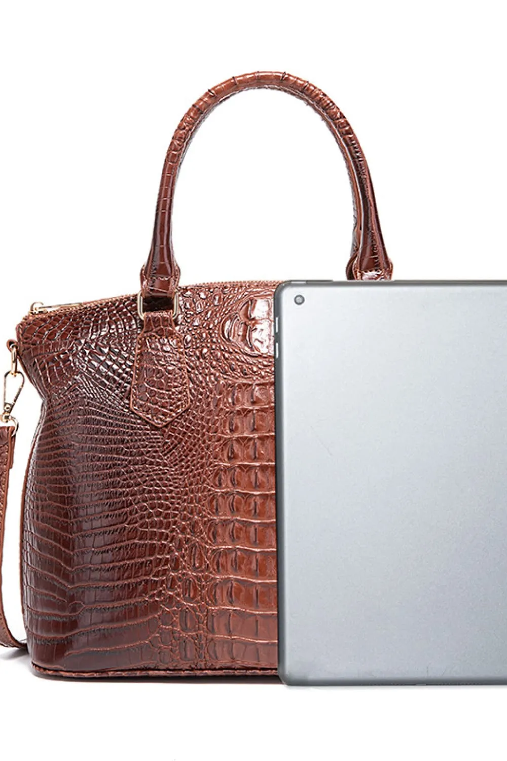 Clare’s Crocodile Embossed Tote
