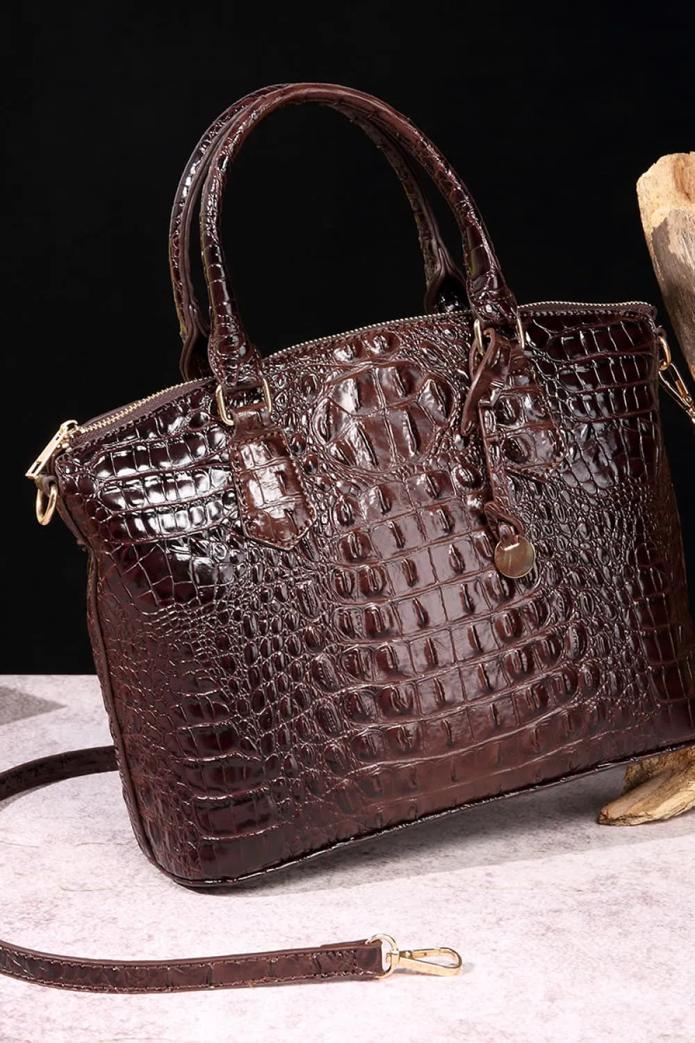 Clare’s Crocodile Embossed Tote