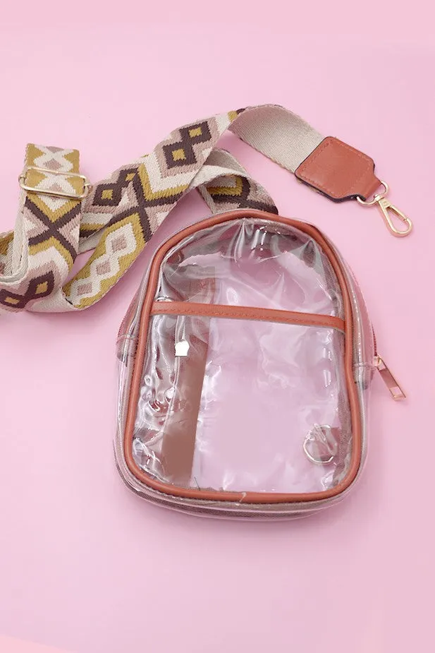 CLEAR SLING CROSSBODY STADIUM BAG | 40P514