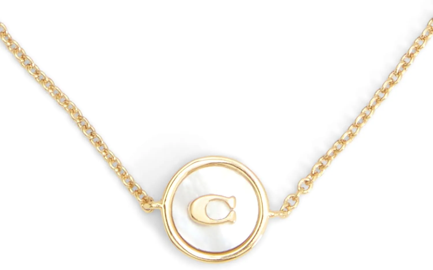 Coach Women's Signature Mother of Pearl Coin Slider Bracelet