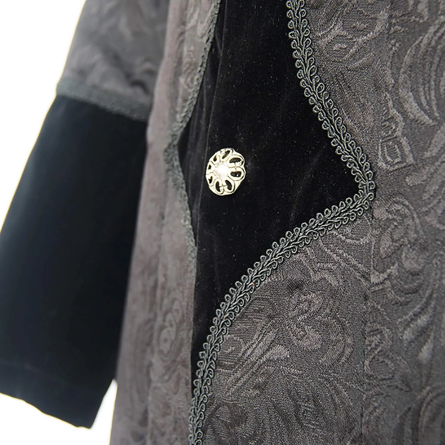 Coats for Mens Winter Fall Turtle Neck Long Medieval Goth Peasant Steampunk Jacket Trench Coat Man 2025 Y2K