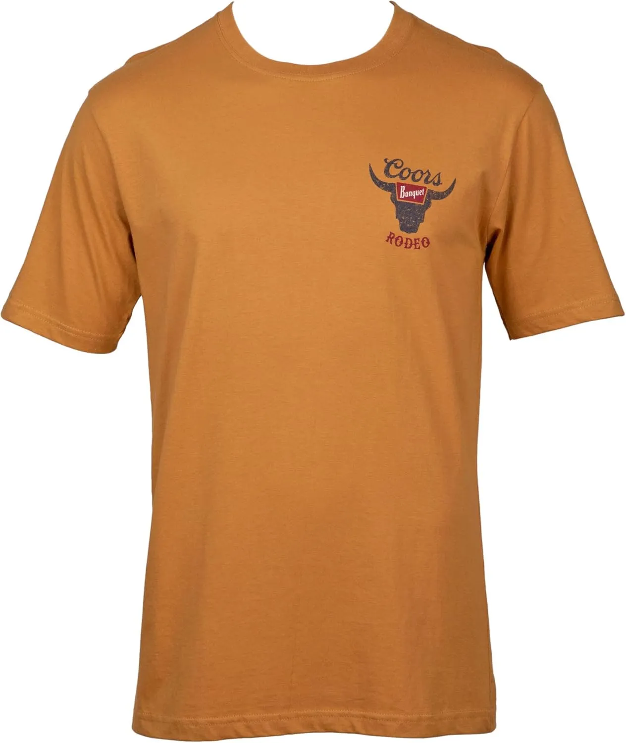 Coors Banquet Rodeo Logo Distressed Front and Back Print T-Shirt