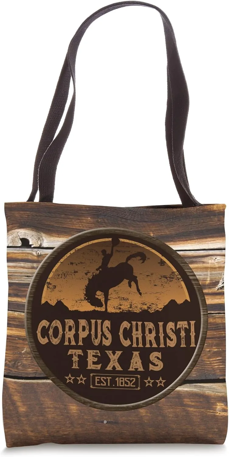 Corpus Christi Texas TX Rodeo Cowboy Tote Bag