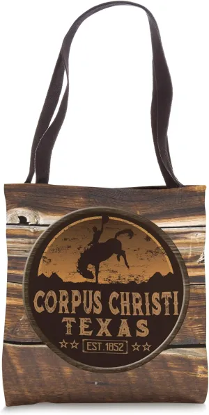 Corpus Christi Texas TX Rodeo Cowboy Tote Bag