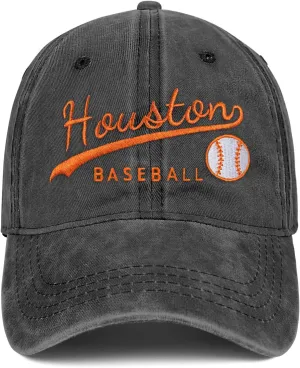 Cotton Baseball Hat Adjustable City Embroidered Unisex Cap for Men Women