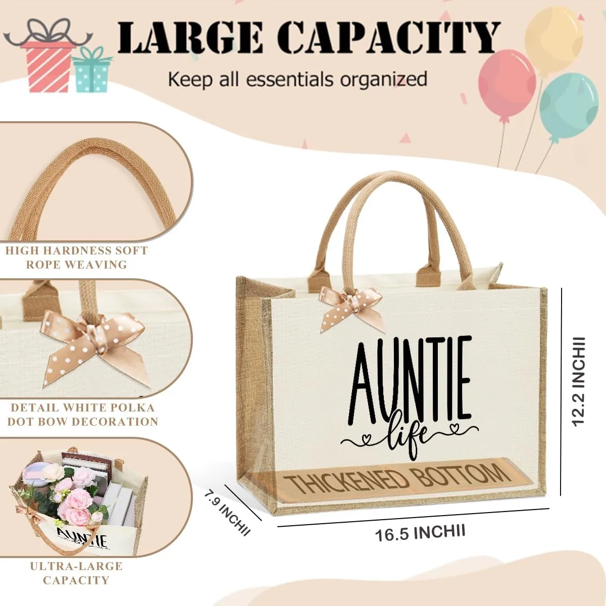 Crap Bag Healthy Boss Best ball mom Nana Auntie Mimi Granny Mamaw Mama Gifts Burlap reusable grocery bags for Women
