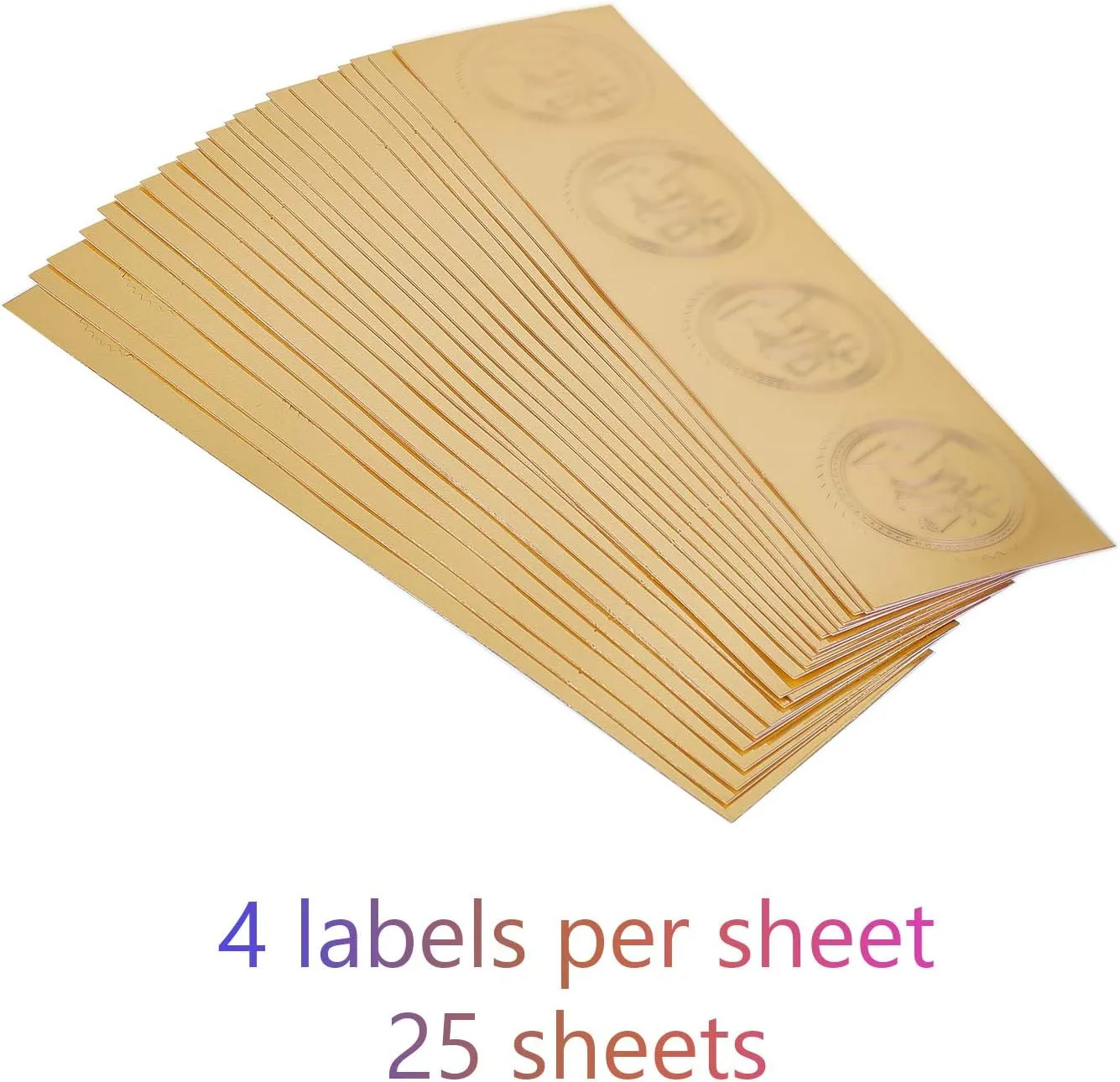 CRASPIRE Graduation Cap Gold Certificate Seals Diploma Embossed Foil Stickers Self Adhesive 100pcs Medal Decoration Labels for Envelopes Diplomas Invitation Awards Excellence