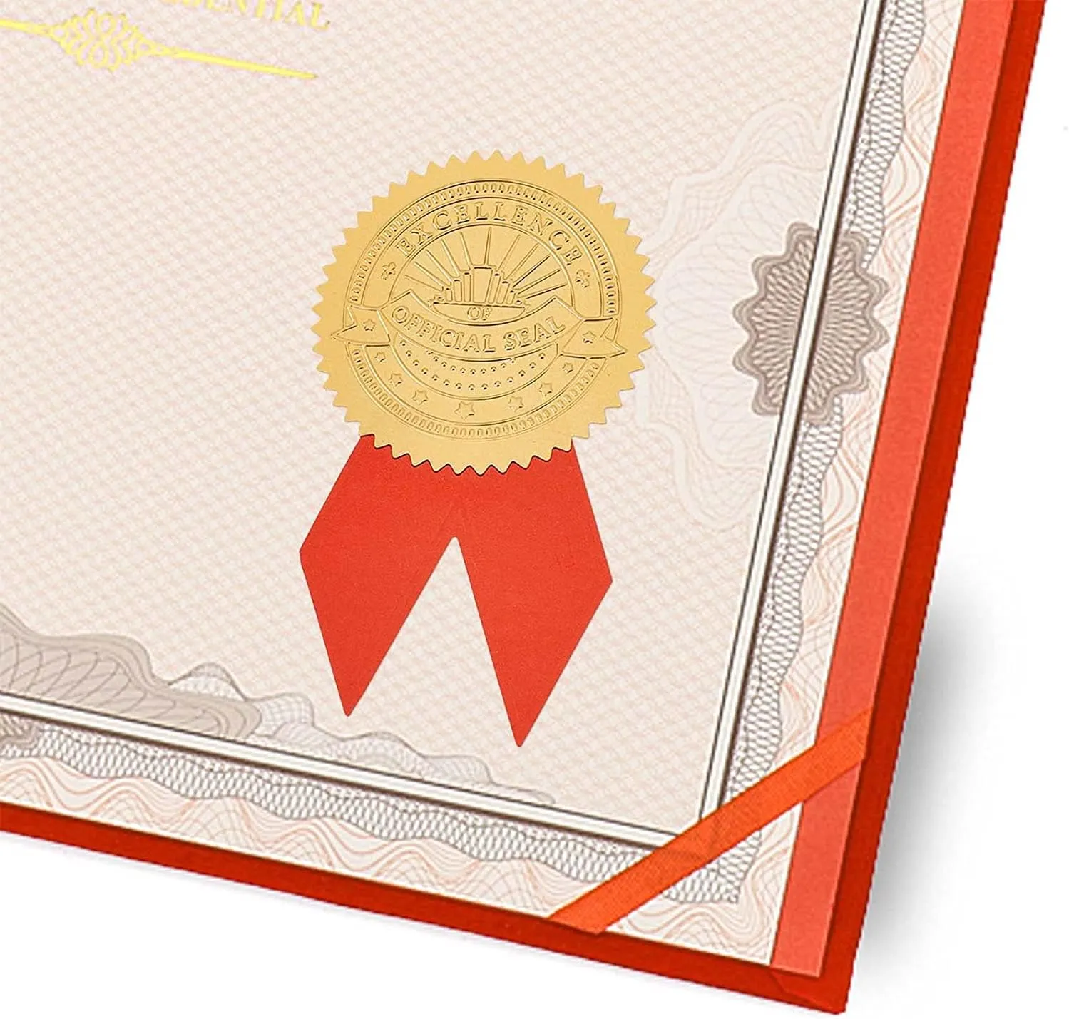 CRASPIRE Graduation Cap Gold Certificate Seals Diploma Embossed Foil Stickers Self Adhesive 100pcs Medal Decoration Labels for Envelopes Diplomas Invitation Awards Excellence