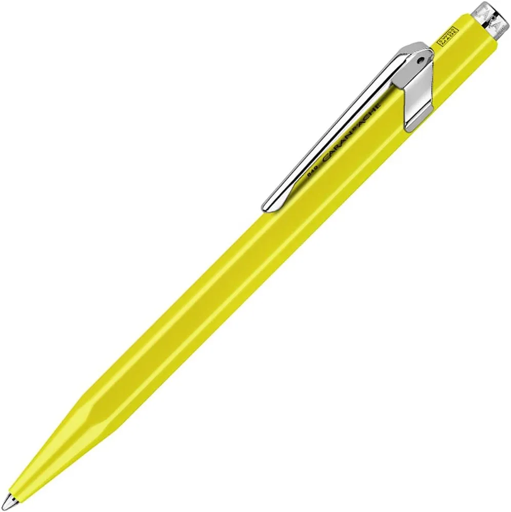 CREATIVE ART MATERIALS Caran D'ache Ballpoint Pen Metal Fluor Yellow (849.470)