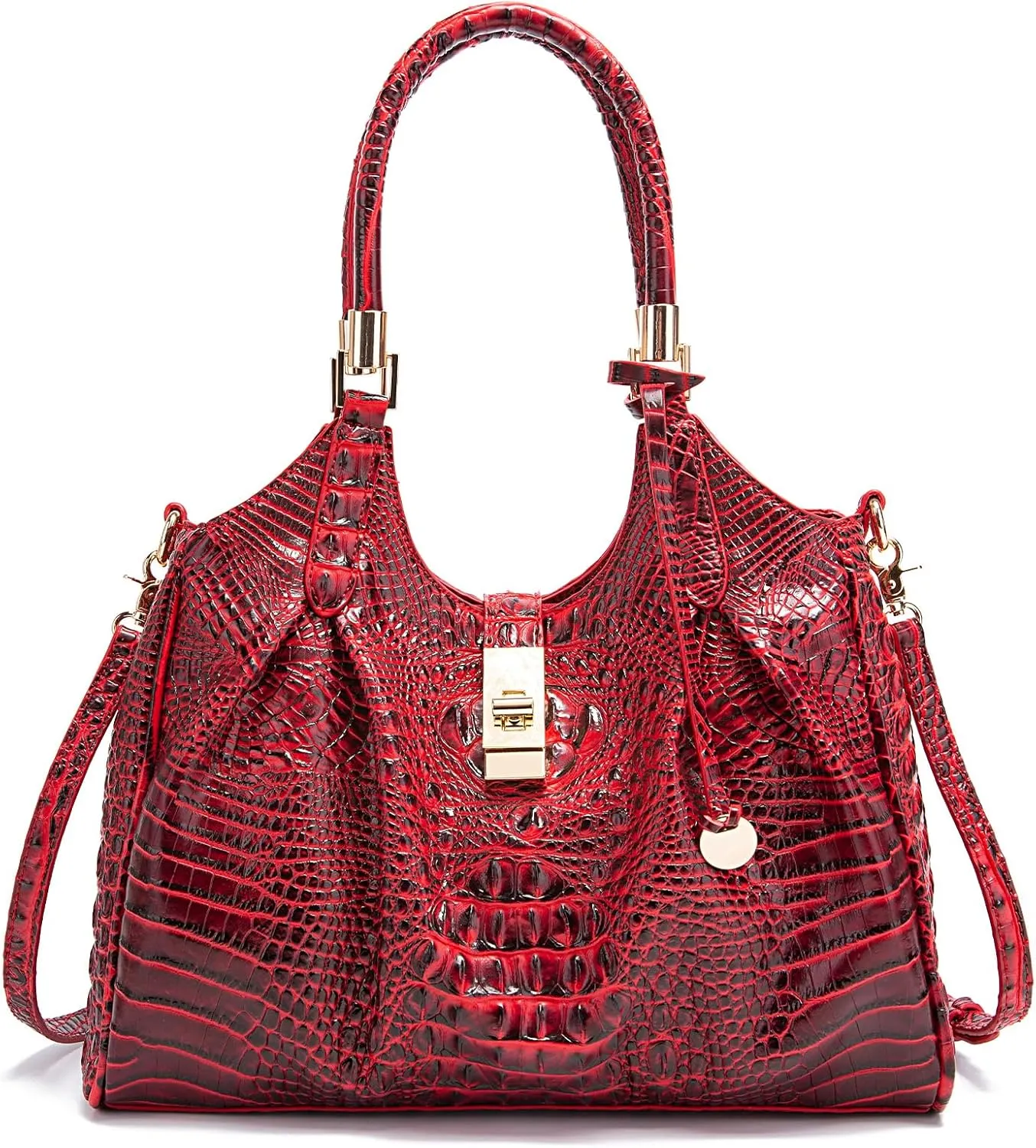 Crocodile-embossed Purse Top-Handle Vegan Leather Ladies Handbags Trendy Tote Bag for women