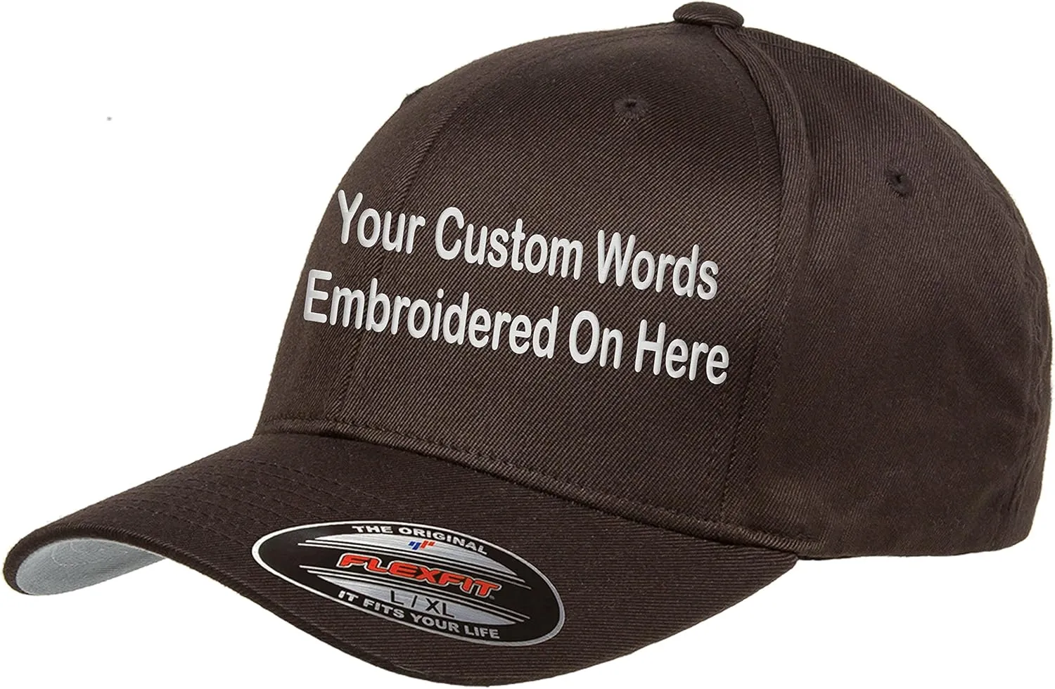Custom Hat Flexible Fit 6277 6533 6477 Delta & More Embroidered. Your Own Text Curved Bill