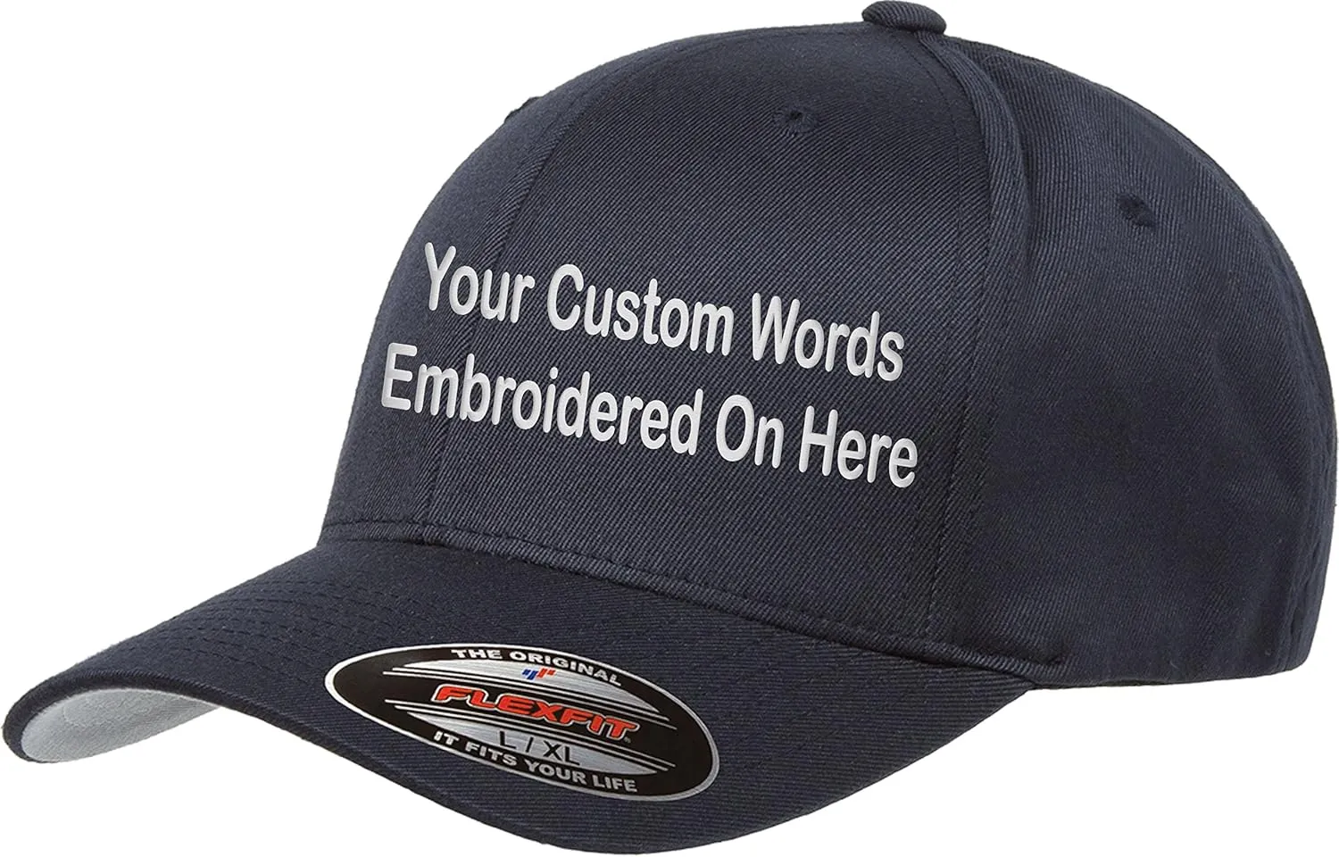 Custom Hat Flexible Fit 6277 6533 6477 Delta & More Embroidered. Your Own Text Curved Bill