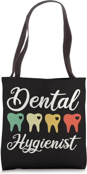 cute vintage retro tooth dental hygienist Oral hygiene teeth Tote Bag
