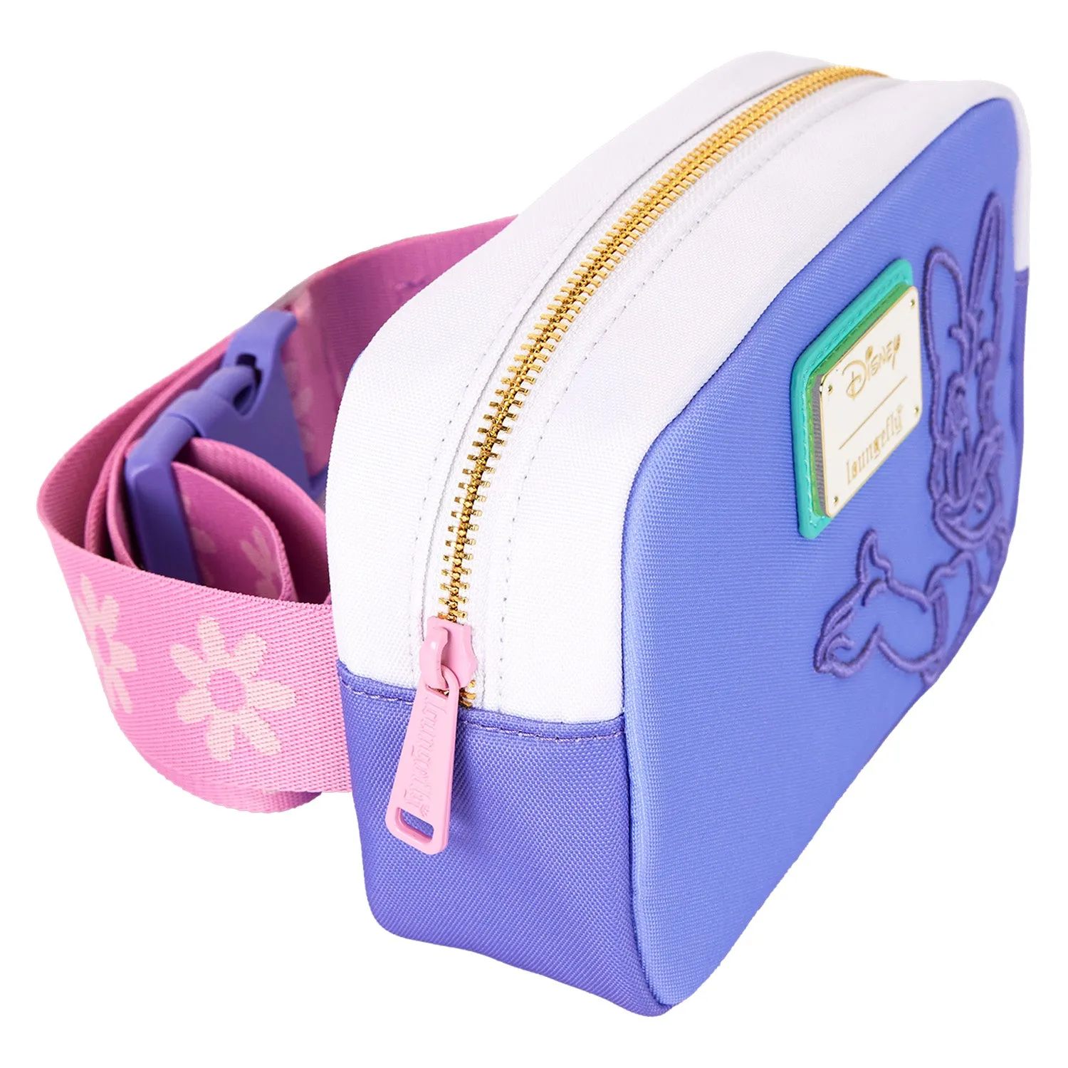 Daisy Duck 85th Anniversary Disney Loungefly Nylon Sling Crossbody Bag with Coin Bag