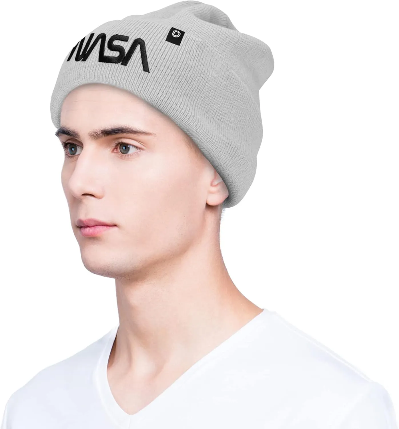 DALIX Embroidered NASA Worm Logo Beanie