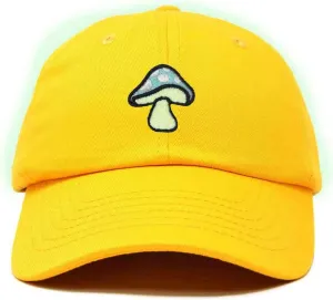 DALIX Mushroom Embroidered Glow in The Dark Hat Dad Hat Cotton Baseball Cap
