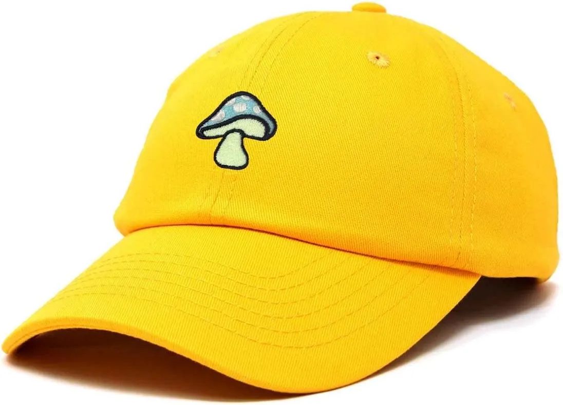 DALIX Mushroom Embroidered Glow in The Dark Hat Dad Hat Cotton Baseball Cap