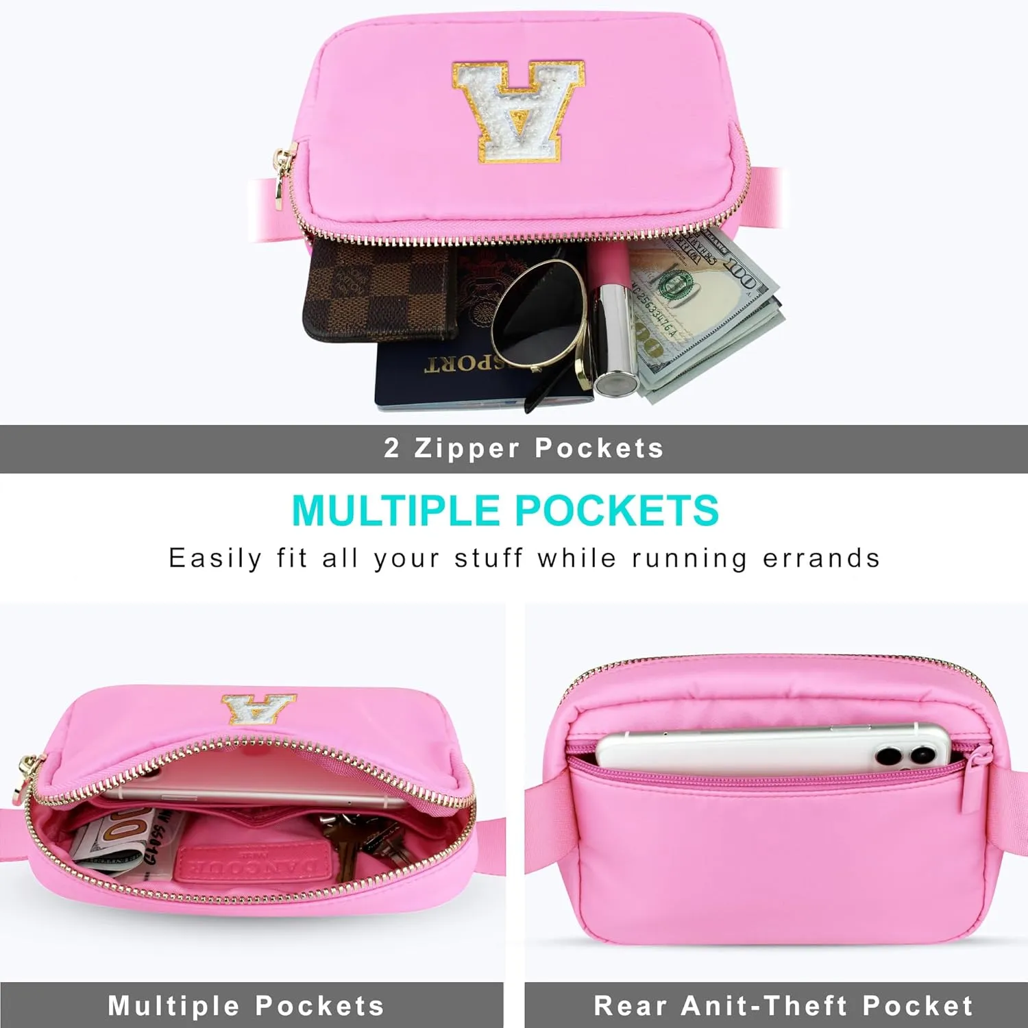DANCOUR Kids Fanny Pack - Crossbody Bag for Girls, Birthday Gift for 8 & 11 Year Olds