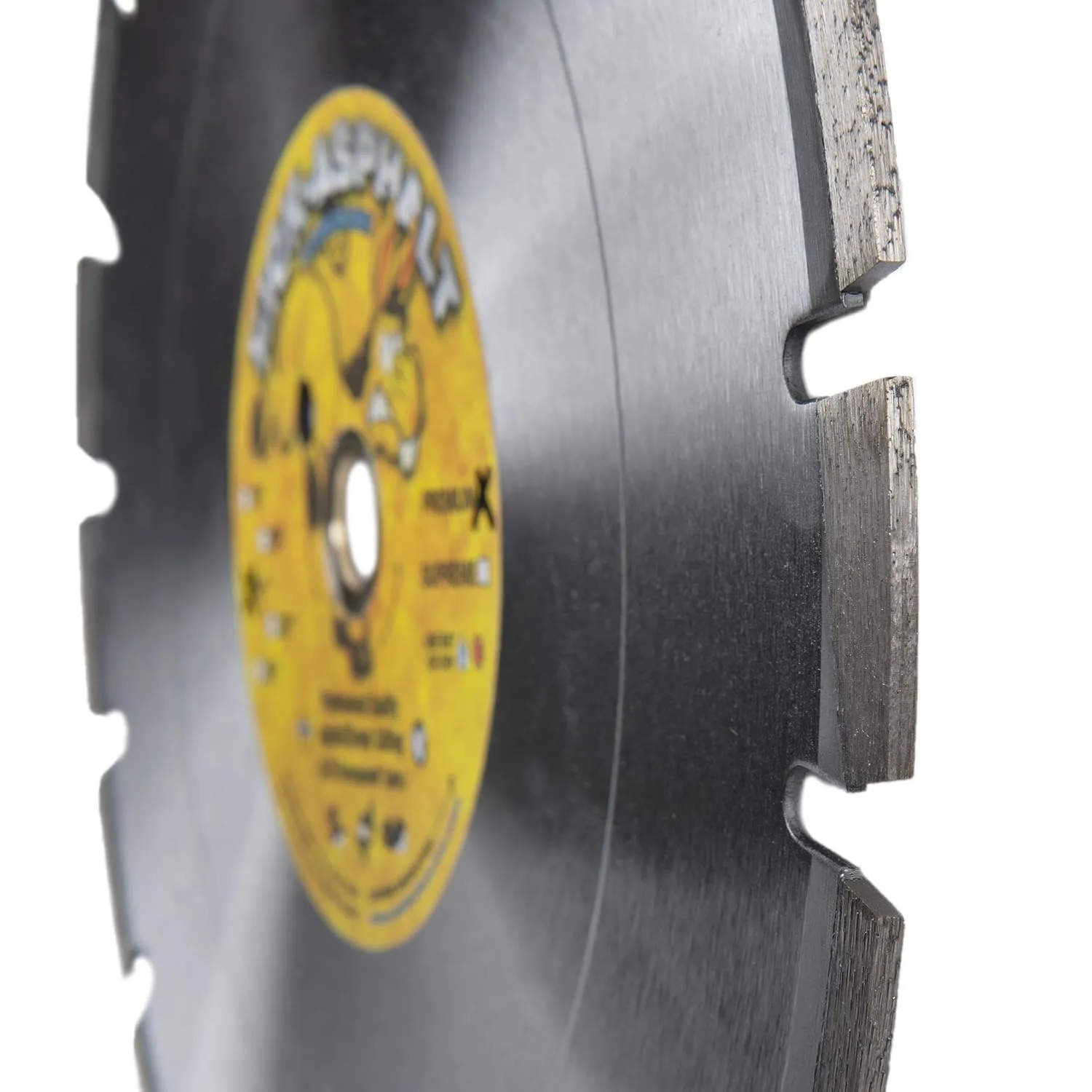 Delta Diamond Kick-Asphalt 14 Inch Diamond Blade, Segmented with Wedge Segments, Wet/Dry Cutting Asphalt, Green Concete, Masonry Block, and Similar Materials (14")