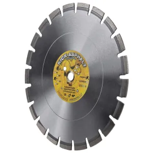 Delta Diamond Kick-Asphalt 14 Inch Diamond Blade, Segmented with Wedge Segments, Wet/Dry Cutting Asphalt, Green Concete, Masonry Block, and Similar Materials (14")